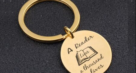 A Reader Gold Keychain